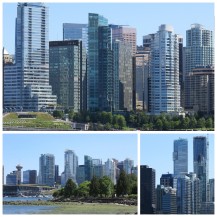 Vancouver's skyline. Probably my only beef with Vancouver is that most of it's buildings look the same. Toronto is slowly becoming one too. Bluish and greenish condo boxes abound.