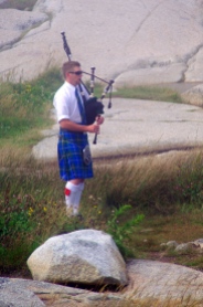 We were welcomed by a bag piper at Peggy's Cove